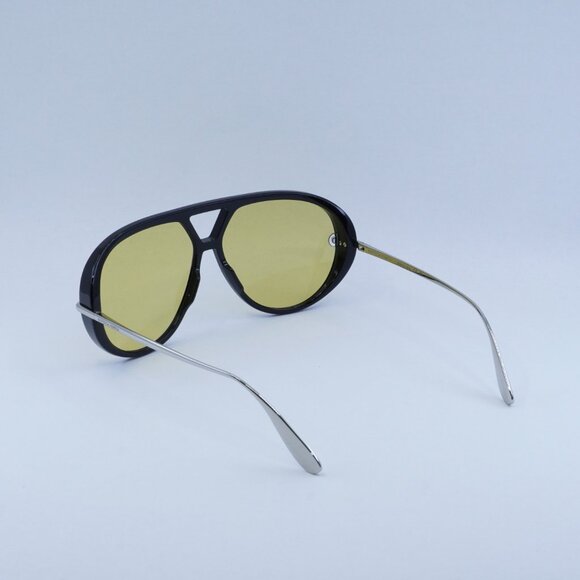 Bottega Veneta BV1274S 002 Sunglasses Black Aviator Frame, Mustard Lenses main image 8
